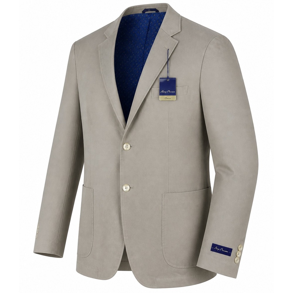 Alan Flusser Linen Blazer Men XXL Beige Alex1 Sport Notched 2 Button Dual Vented